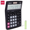 得力（deli）1520A计算器金属面板桌面计算器财务专用办公桌面计算器计算机 太阳能双电源